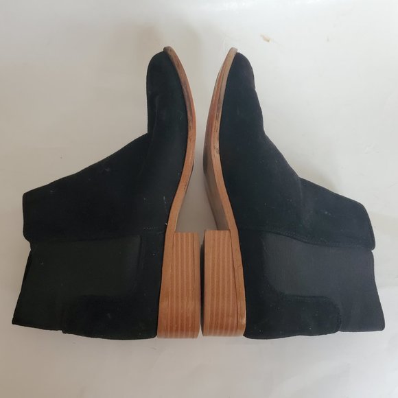 LFL by Lust for Life Chelsea Ankle Boot 7.5 Black Faux Suede Vegan Boho Fairy - Picture 10 of 11